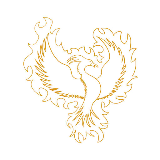Indigo Fire gold phoenix